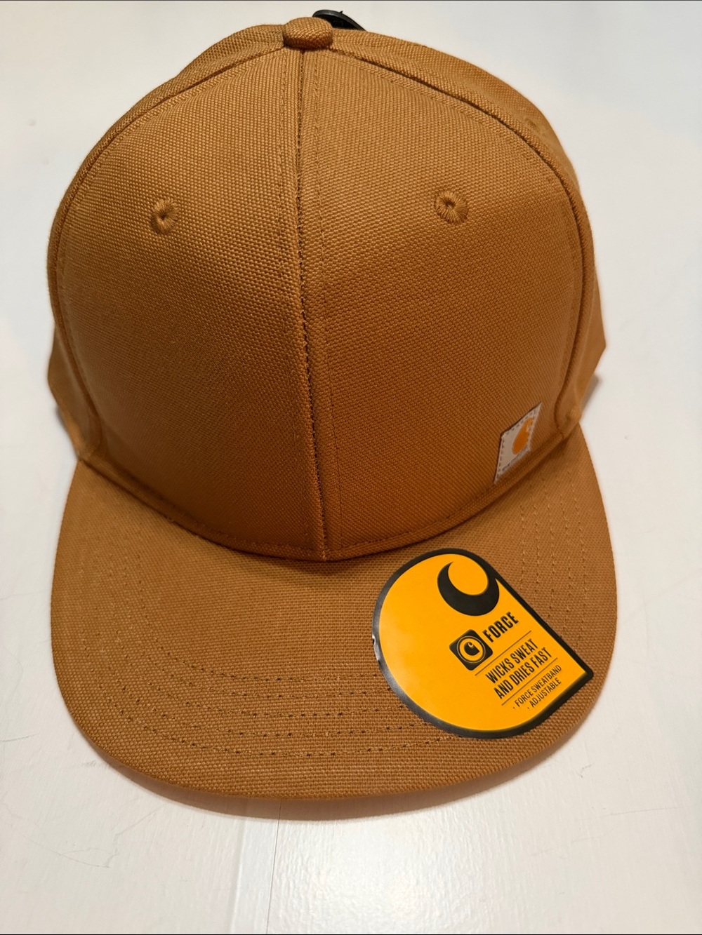 Carhartt Men’s Caramel Brown Firm Duck Flat Brim Cap NWT